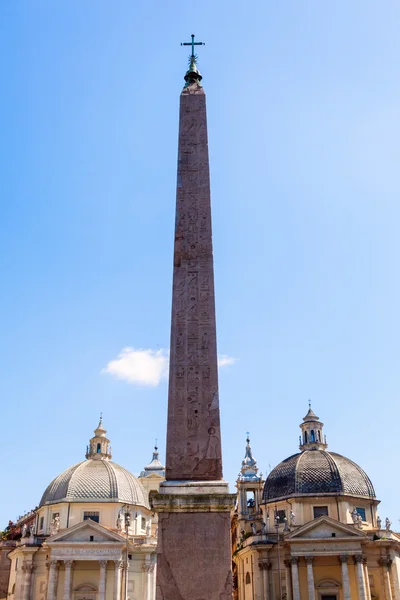 Piazza del popolo v Římě, Itálie — Stock fotografie