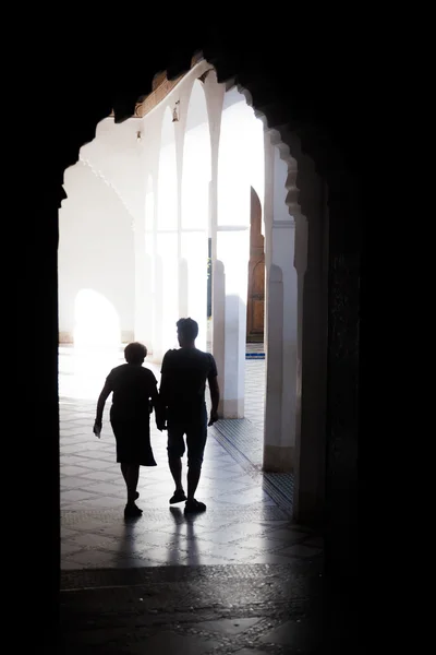 Dentro del Palacio de la Bahía en Marrakech, Morroco — Foto de Stock