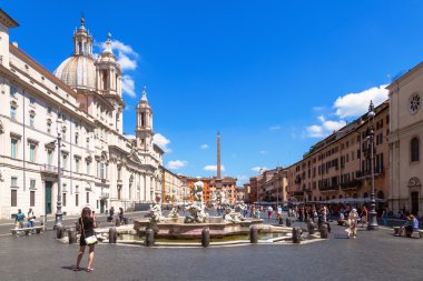 Roma, İtalya Piazza Navona üzerinde çeşme
