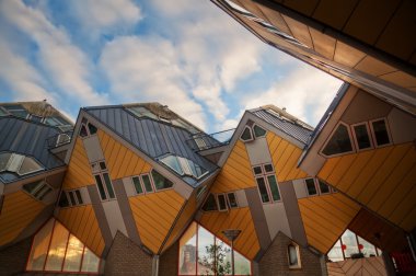 Küp evlerden mimar Piet Blom Rotterdam, Hollanda