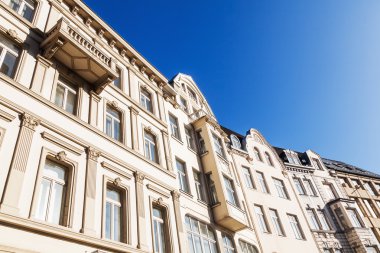 Facade of an old building at the Münsterplatz in Bonn, Germany