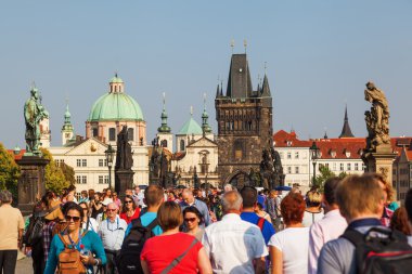 Köprü kule Strana'da Prag, Çek Cumhuriyeti, Charles Köprüsü'nün