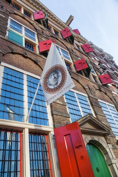 在阿姆斯特丹，荷兰的伦布兰特故居博物馆 — 图库照片