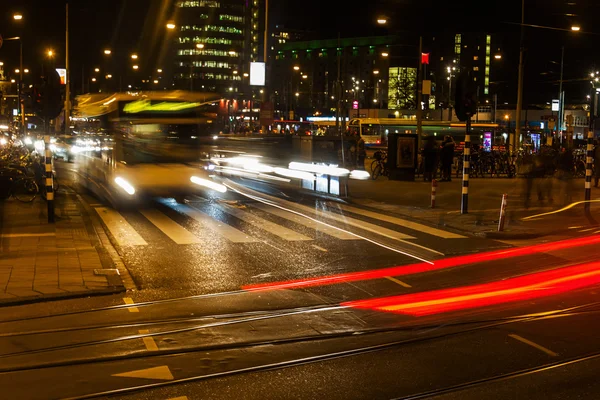 City traffic at night — Stock Photo, Image