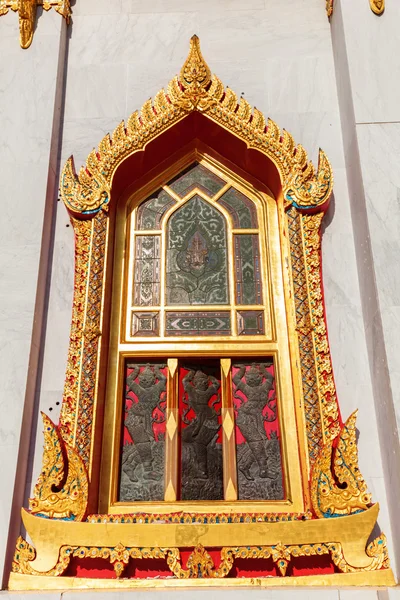 Pencerede Wat Benchamabophit Bangkok Tayland — Stok fotoğraf