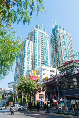Cityscape modern gökdelenler Bangkok, Tayland ile,