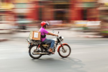 Bangkok, Tayland, geleneksel tuk tuk Hareket Bulanıklığı