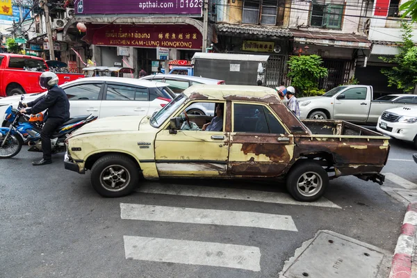 Pouliční scéna v čínské čtvrti, Bangkok, Thajsko — Stock fotografie