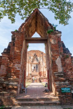WAT Ratchaburana, harabe tarihi park Ayutthaya, Tayland Budist tapınağı