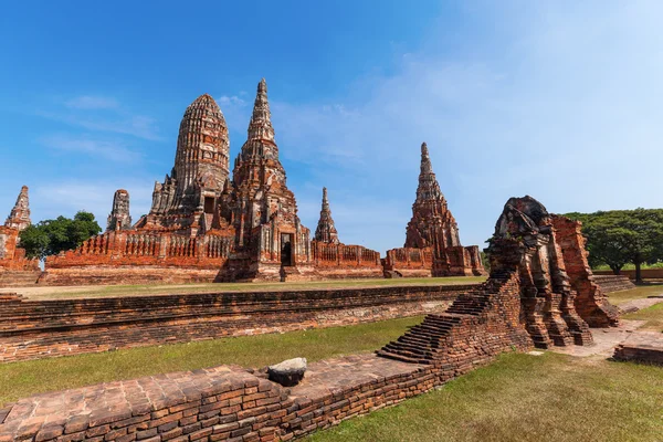 扫管笏 Phra Si Sanphet，大城府，泰国前皇家寺庙废墟 — 图库照片