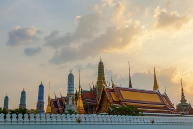 Ünlü Budist tapınağı Wat Phra Kaeo Bangkok, Tayland