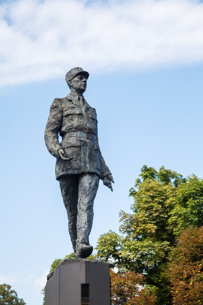 Charles de Gaulle statue in Paris, France