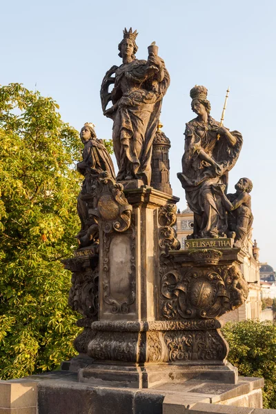 Pomnik przy Moście Karola w Pradze, Czechy — Zdjęcie stockowe