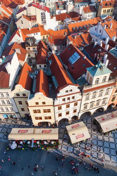 Vista aérea de la plaza del casco antiguo de Praga, Chequia — Foto de Stock