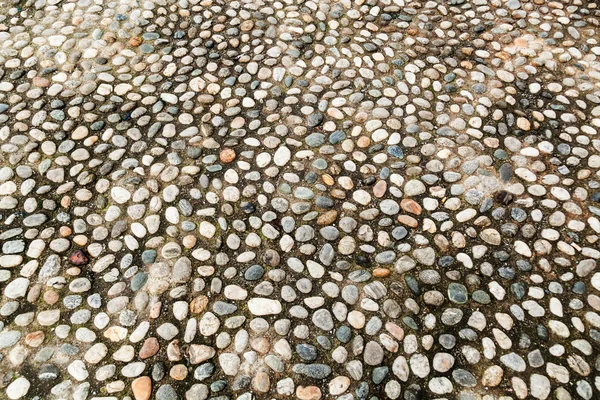 Bakgrundsbild från småsten trottoaren — Stockfoto