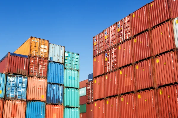 Container in the container port of Hamburg, Germany — Stock Photo, Image