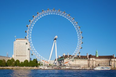 Londra, İngiltere'de ünlü London Eye