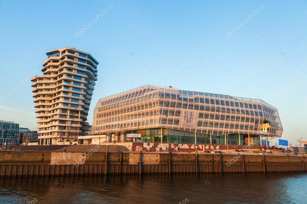 Marco Polo Tower and Unilever Building at dusk in Hamburg, Germany ... Marco Polo Tower and Unilever Building at dusk in Hamburg, Germany ...
