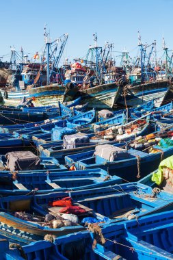 Essaouira, Fas liman mavi deniz araçları