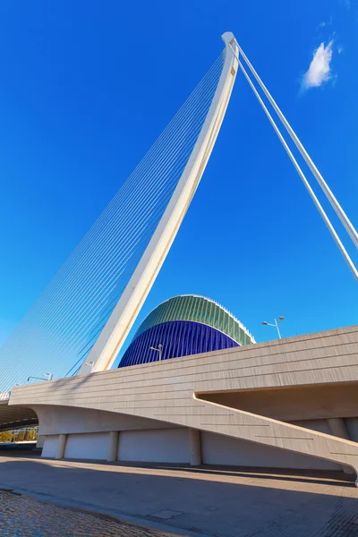 Сучасний міст в міста мистецтв і наук у Valencia, Іспанія — стокове фото