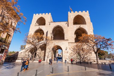 Serrano kapısı eski kasaba Valencia, İspanya