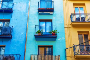 Renkli binaları Valencia, İspanya