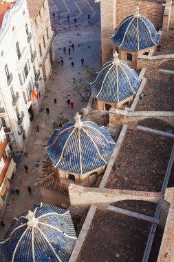 Valencia, İspanya Valencia katedral havadan görünümü