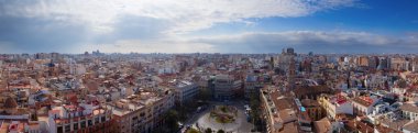 Valencia, İspanya eski şehir görünümünü Panorama