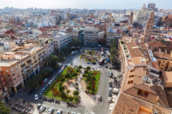 Aerial view of the old town in Valencia, Spain — Stock Photo, Image