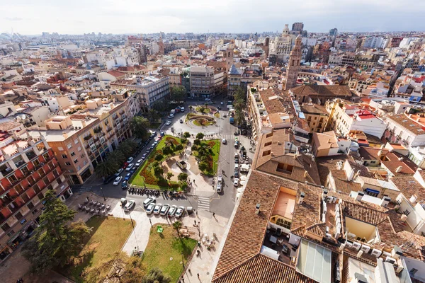 Aerial view of the old town in Valencia, Spain — Stock Photo, Image