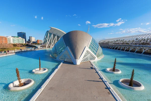 Ciudad de las Artes y las Ciencias en Valencia, España, por Santiago Calatrava — Foto de Stock