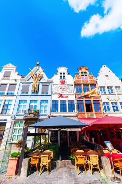 Old houses at the Vridagsmarkt in Ghent, Belgium — Stock Photo, Image