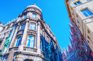 eski binalar eski şehir, Antwerp, Belçika