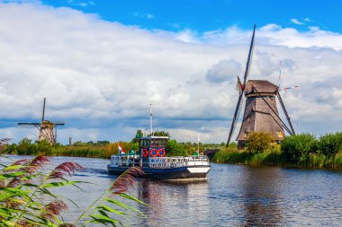 historical windmills at Kinderdijk, Netherlands