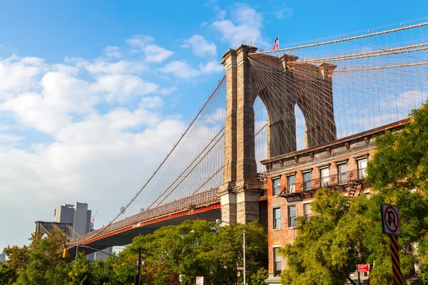 Brooklyn Bridge in Brooklyn, NYC — Stockfoto