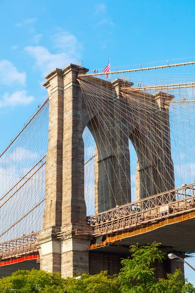 Brooklyn Bridge v Brooklynu, New York City — Stock fotografie