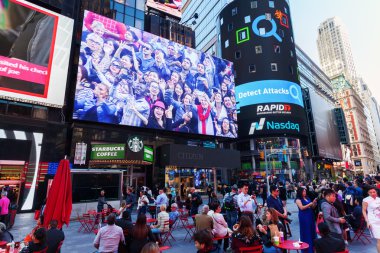big screen at Times Square,  Manhattan, New York City