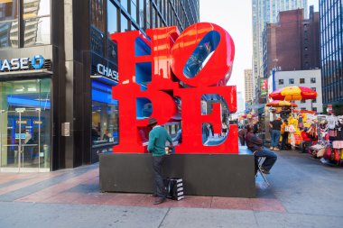 Manhattan, Nyc Robert Indiana heykeli