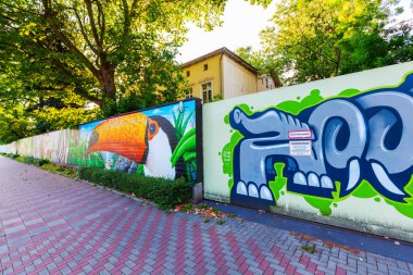 Graffiti duvar Hayvanat Bahçesi Köln, Almanya