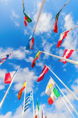 Lüksemburg Avrupa İlçesi'nde Avrupa bayrakları