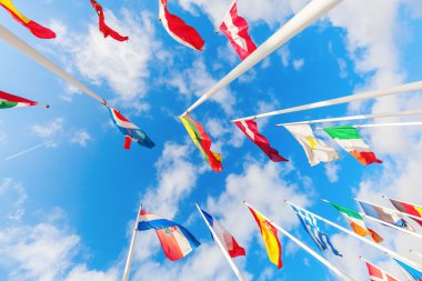 Lüksemburg Avrupa İlçesi'nde Avrupa bayrakları