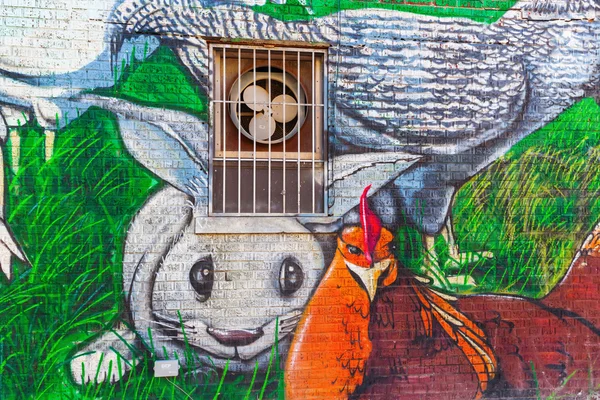 Arte mural en Bushwick, Brooklyn, Nueva York — Foto de Stock