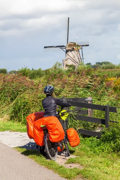 Moulins historiques à Kinderdijk, Pays-Bas — Photo