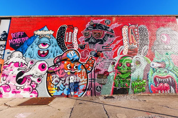 Seni mural di Bushwick, Brooklyn, NYC — Stok Foto