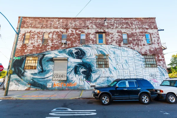 Mural art in Bushwick, Brooklyn, NYC — Stockfoto