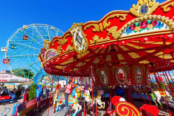 Luna Park em Coney Island, NYC — Fotografia de Stock