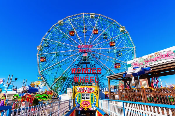 Roda Maravilha em Luna Park, Coney Island, Nova Iorque — Fotografia de Stock