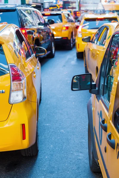 Gele taxi 's in New York City — Stockfoto