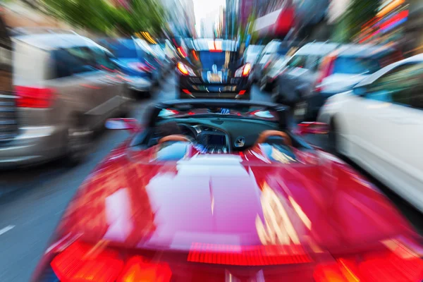 Zoom picture of a traffic scene — Stock Photo, Image