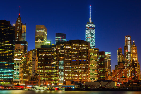 Night view of Manhattan, New York City